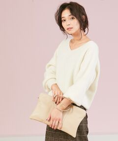 Rouge vif la cle / ルージュ・ヴィフ ラクレ ニット・セーター | ウールラクーン片畦プルオーバー【予約】