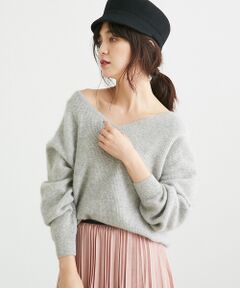 Rouge vif la cle / ルージュ・ヴィフ ラクレ ニット・セーター | ウールラクーン片畦プルオーバー【予約】