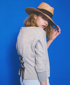 Rouge vif la cle / ルージュ・ヴィフ ラクレ スウェット | 後ろレースアップドルマンプルオーバー