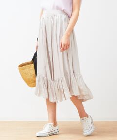 Rouge vif la cle / ルージュ・ヴィフ ラクレ ロング・マキシ丈スカート | 裾切替ギャザースカート