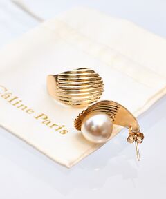 Caline Paris 真鍮メタルピアス