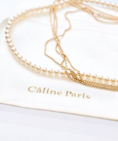 Caline Paris チェーンパールネックレス