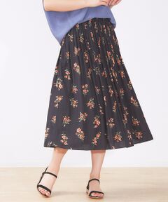 Rouge vif la cle / ルージュ・ヴィフ ラクレ ミニ・ひざ丈スカート | フラワープリントスカート