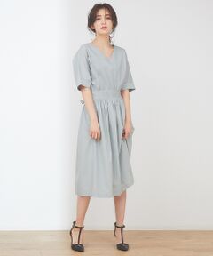 MICA&DEAL Vネックギャザーワンピース