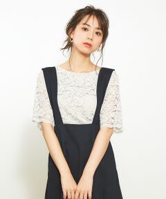 Rouge vif la cle / ルージュ・ヴィフ ラクレ シャツ・ブラウス | バックスリットレースブラウス