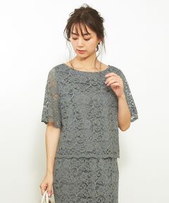 Rouge vif la cle / ルージュ・ヴィフ ラクレ シャツ・ブラウス | バックスリットレースブラウス