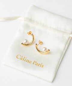 Caline Paris crescentパールピアス