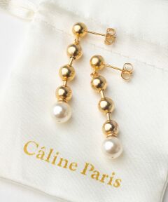 Caline Paris チェーンパールピアス