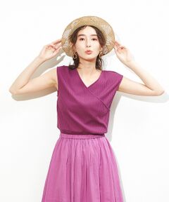 Rouge vif la cle / ルージュ・ヴィフ ラクレ Tシャツ | カシュクールテレコ2WAYカットソー