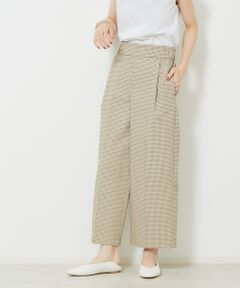 Rouge vif la cle / ルージュ・ヴィフ ラクレ パンツ | 【Yangany】 P/COチェックワイドクロップドパンツ