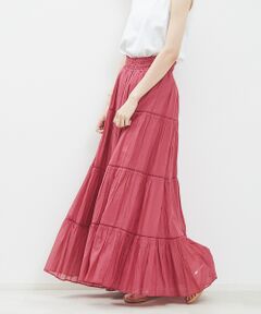 Rouge vif la cle / ルージュ・ヴィフ ラクレ ロング・マキシ丈スカート | 【NeQuittez pas】マキシ丈ティアードスカート