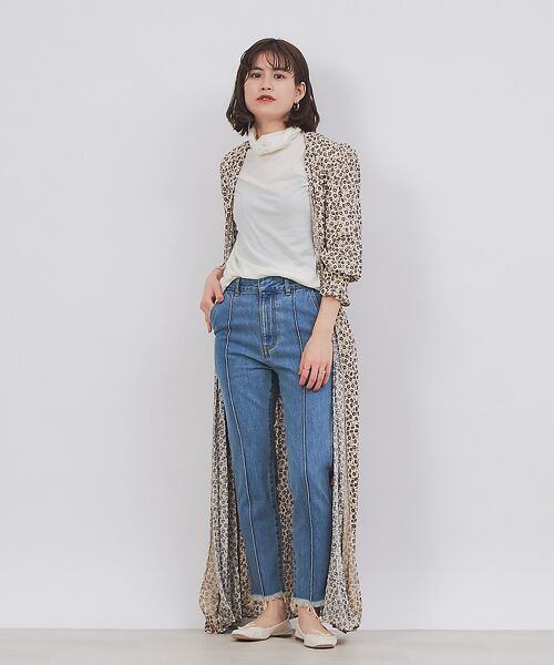 CURRENTAGE HAIGH WAIST DENIM パンツ ホワイトデニム