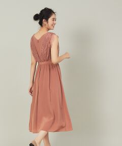 Rouge vif la cle / ルージュ・ヴィフ ラクレ ワンピース | レースコンビギャザーワンピース