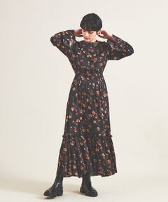 Rouge vif la cle / ルージュ・ヴィフ ラクレ ワンピース | フラワープリントフリルワンピース