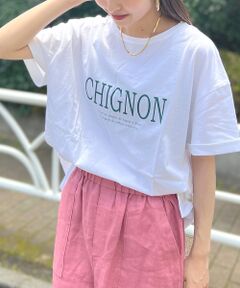 CHGNON　ロゴターンバッグTシャツ