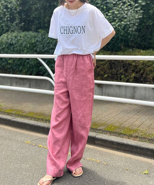 Rouge vif la cle / ルージュ・ヴィフ ラクレ Tシャツ | CHGNON　ロゴターンバッグTシャツ | 詳細6