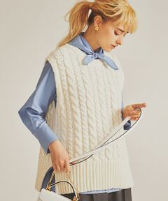 Rouge vif la cle / ルージュ・ヴィフ ラクレ ベスト | ケーブルニットベスト