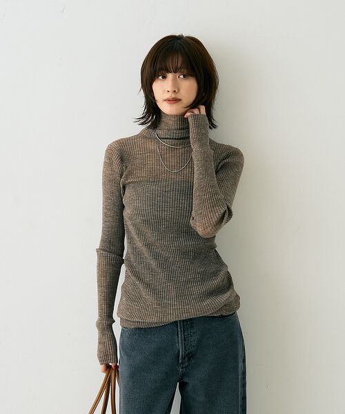 Rouge vif la cle / ルージュ・ヴィフ ラクレ ニット・セーター | シアータートルネックリブニット | 詳細17