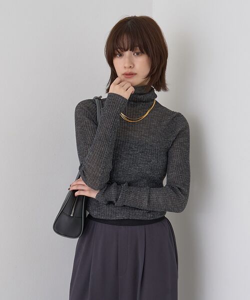 Rouge vif la cle / ルージュ・ヴィフ ラクレ ニット・セーター | シアータートルネックリブニット | 詳細22