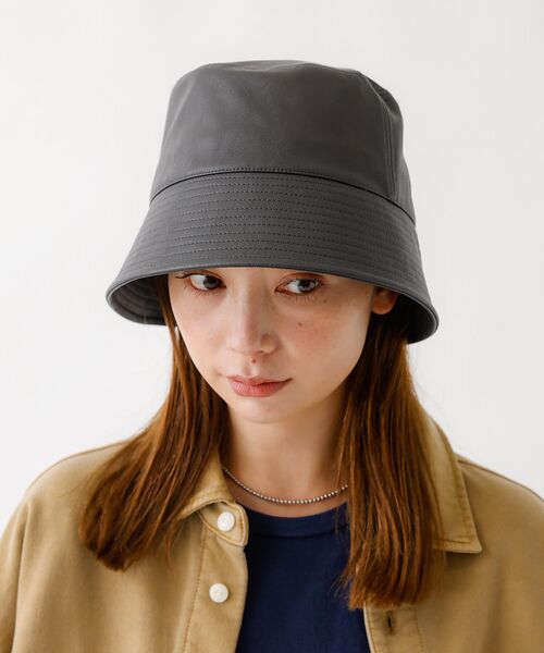 Rouge vif la cle / ルージュ・ヴィフ ラクレ ハット | 【RUBEN/ルーベン】フェイクレザーバケットハット/RUS-8211 | 詳細18