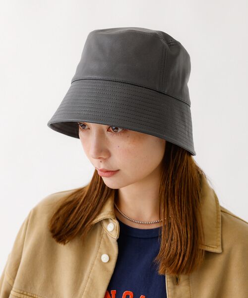 Rouge vif la cle / ルージュ・ヴィフ ラクレ ハット | 【RUBEN/ルーベン】フェイクレザーバケットハット/RUS-8211 | 詳細19