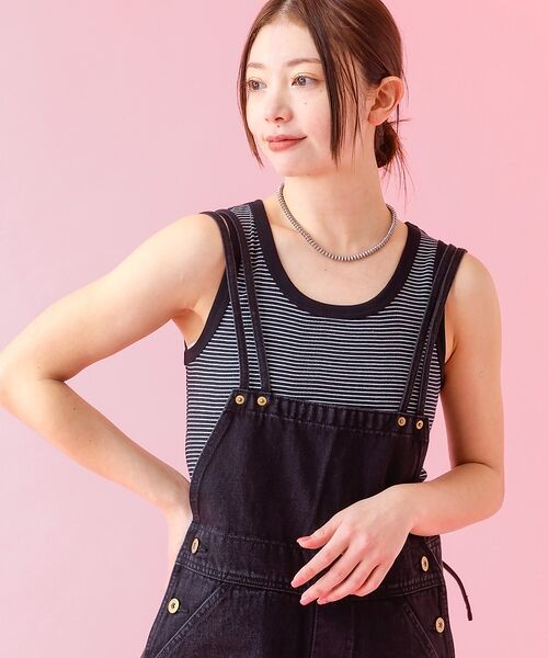 Rouge vif la cle / ルージュ・ヴィフ ラクレ キャミソール・チューブトップ | 【Robert P.Miller/ロバートピーミラー】パネルリブタンクトップ【W（ブラック系その他1）