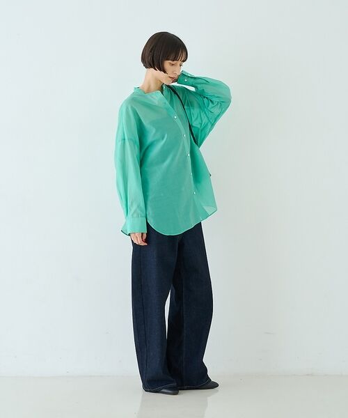 Rouge vif la cle / ルージュ・ヴィフ ラクレ シャツ・ブラウス | 【店舗限定】ナチュラルオーガンジーシアーシャツ | 詳細11