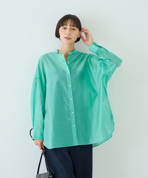 Rouge vif la cle / ルージュ・ヴィフ ラクレ シャツ・ブラウス | 【店舗限定】ナチュラルオーガンジーシアーシャツ | 詳細4