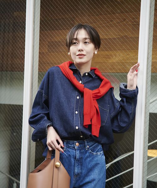 Rouge vif la cle / ルージュ・ヴィフ ラクレ シャツ・ブラウス | NEW オーバーサイズデニムシャツ | 詳細6