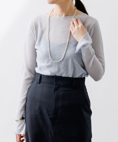 Rouge vif la cle / ルージュ・ヴィフ ラクレ ニット・セーター | バックデザインハイゲージシアーニットプルオーバー