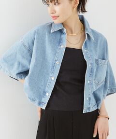 【AGOLDE/エーゴールドイー】RONA BOX SHIRT ショート丈デニム