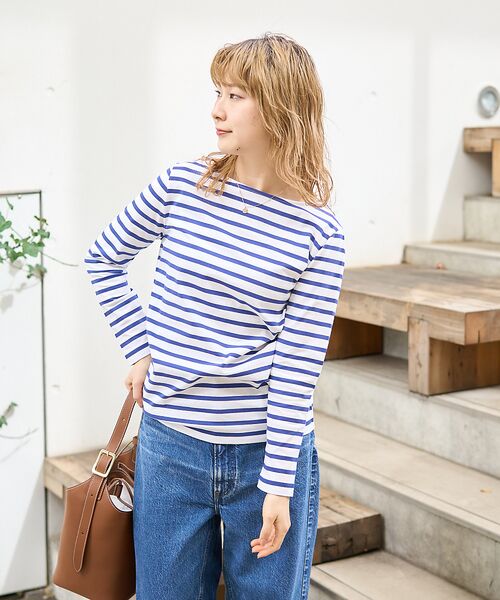 Rouge vif la cle / ルージュ・ヴィフ ラクレ Tシャツ | バックVボーダー ロンT | 詳細2