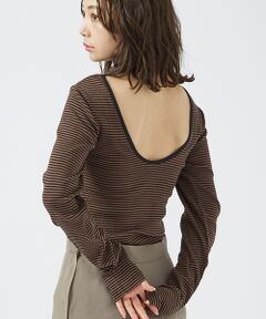 Rouge vif la cle / ルージュ・ヴィフ ラクレ Tシャツ | 【Robert P. Miller】パネルリブ バックオープンロンT / 背あき