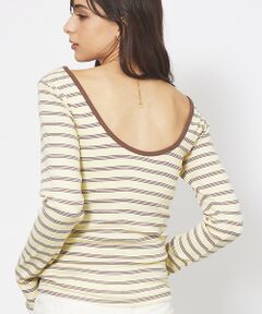 Rouge vif la cle / ルージュ・ヴィフ ラクレ Tシャツ | 【Robert P. Miller】パネルリブ バックオープンロンT / 背あき