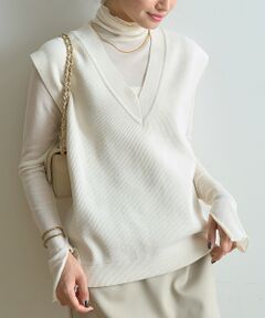 Rouge vif la cle / ルージュ・ヴィフ ラクレ ベスト | モールニット片畔ベスト