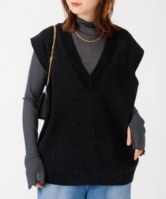 Rouge vif la cle / ルージュ・ヴィフ ラクレ ベスト | モールニット片畔ベスト