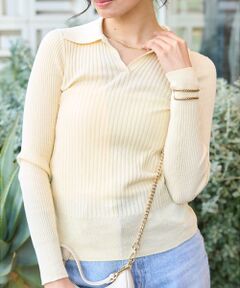 Rouge vif la cle / ルージュ・ヴィフ ラクレ ニット・セーター | シルク混ワイドリブポロニット