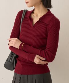 Rouge vif la cle / ルージュ・ヴィフ ラクレ ニット・セーター | シルク混ワイドリブポロニット