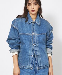 【KURO/クロ】POWER SHOULDER DENIM JK / タックショ