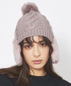 Rouge vif la cle / ルージュ・ヴィフ ラクレ ハット | 【RUBEN / ルーベン】イヤーマフ付き裏ボアニットキャップ / RUS-80