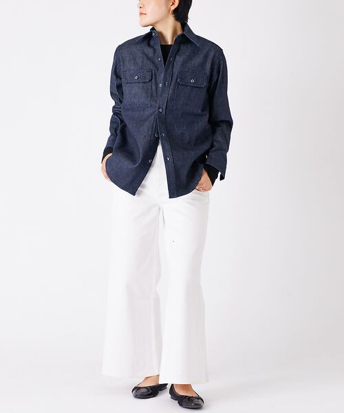 Rouge vif la cle / ルージュ・ヴィフ ラクレ Gジャン・デニムジャケット | 【woadblue /ウォードブルー】CPO SHIRT JACKET / CP | 詳細10