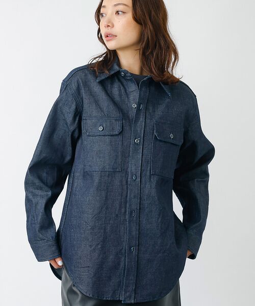 Rouge vif la cle / ルージュ・ヴィフ ラクレ Gジャン・デニムジャケット | 【woadblue /ウォードブルー】CPO SHIRT JACKET / CP | 詳細11