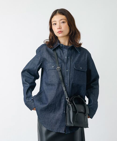 Rouge vif la cle / ルージュ・ヴィフ ラクレ Gジャン・デニムジャケット | 【woadblue /ウォードブルー】CPO SHIRT JACKET / CP | 詳細13