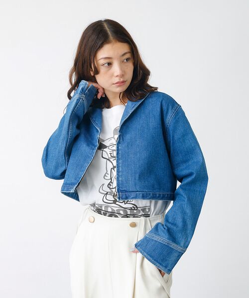 Rouge vif la cle / ルージュ・ヴィフ ラクレ Gジャン・デニムジャケット | 【157×WOADBLUE】Short ZIP UP Jacket / ショート | 詳細22