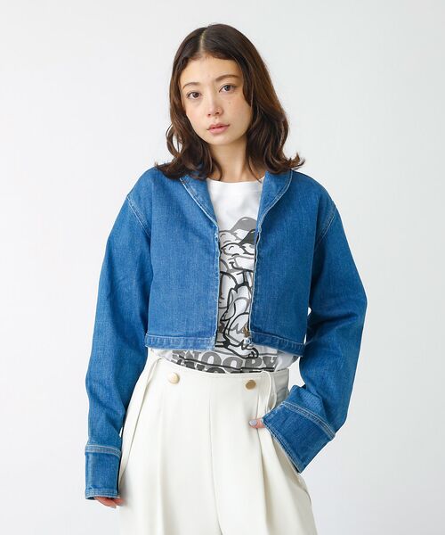 Rouge vif la cle / ルージュ・ヴィフ ラクレ Gジャン・デニムジャケット | 【157×WOADBLUE】Short ZIP UP Jacket / ショート | 詳細23