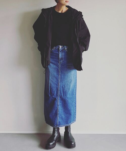 Rouge vif la cle / ルージュ・ヴィフ ラクレ ロング・マキシ丈スカート | 【woadblue /ウォードブルー】I LINE DENIM SKIRT / | 詳細13