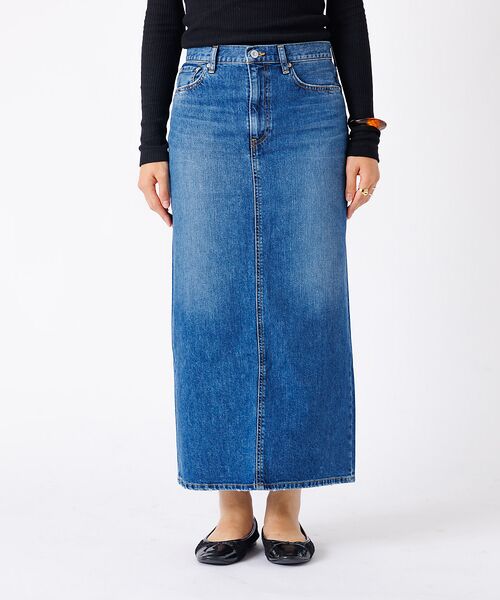 Rouge vif la cle / ルージュ・ヴィフ ラクレ ロング・マキシ丈スカート | 【woadblue /ウォードブルー】I LINE DENIM SKIRT / | 詳細18