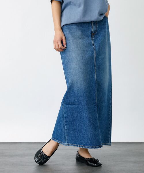 Rouge vif la cle / ルージュ・ヴィフ ラクレ ロング・マキシ丈スカート | 【woadblue /ウォードブルー】I LINE DENIM SKIRT / | 詳細2