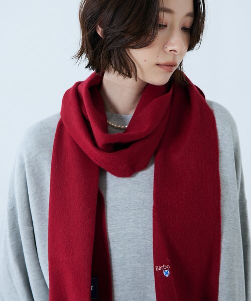 Rouge vif la cle / ルージュ・ヴィフ ラクレ マフラー・ショール・スヌード・ストール | 【BARBOUR/バブアー】プレーンラムウールスカーフ / マフラー / ウール | 詳細20
