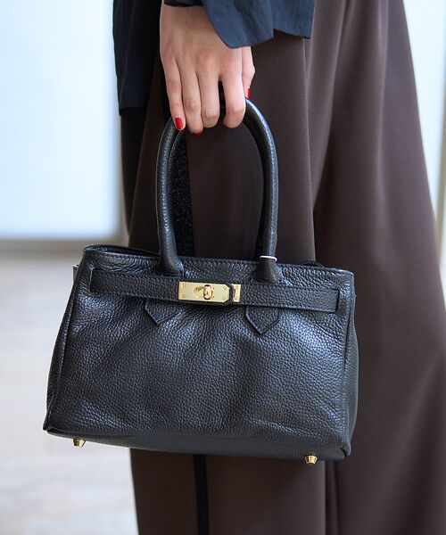 Rouge vif la cle / ルージュ・ヴィフ ラクレ ショルダーバッグ | 【AULENTTI /オウレンティ】 DOLLARO ハンドバッグレザーベルト付 | 詳細6